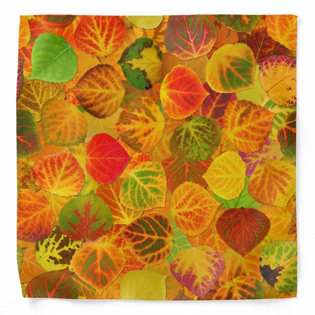 Aspen Leaves collage solid medley seamless 1 Bandana (Front)