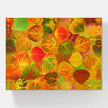 Aspen Leaves collage solid medley seamless 1 Paperweight