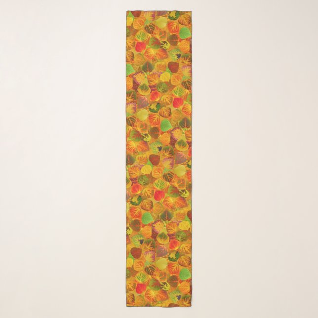 Aspen Leaves collage solid medley seamless 1 Scarf (Front)