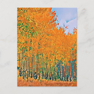 Aspen Leaves Fall Postcard