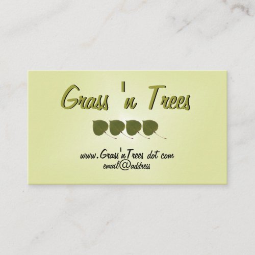 Aspen Leaves Photography Business Card