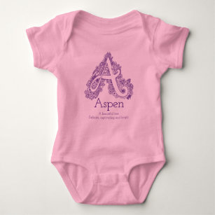 Aspen name and meaning baby girls clothing baby bodysuit