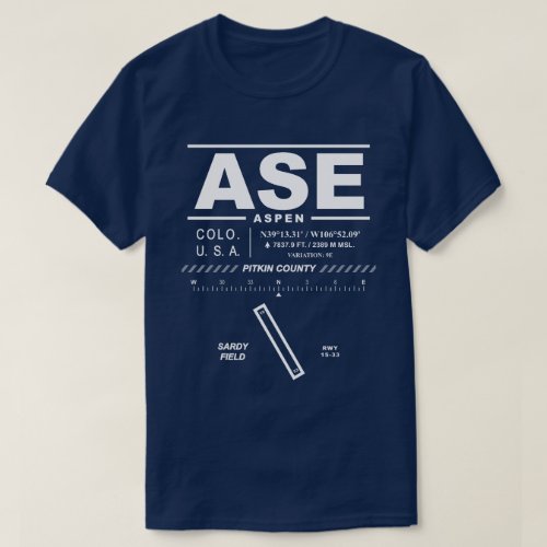 Aspen Pitkin County Airport ASE T_Shirt