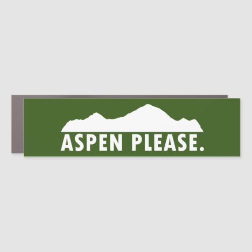 Aspen Please Car Magnet