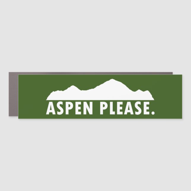 Aspen Please Car Magnet (Front)