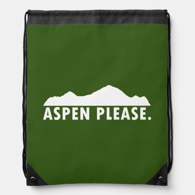 Aspen Please Drawstring Bag (Front)