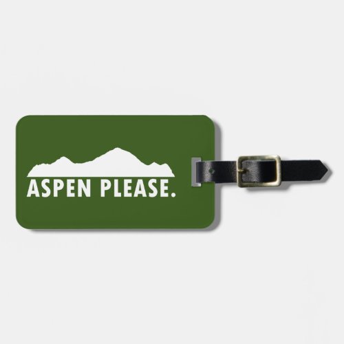 Aspen Please Luggage Tag