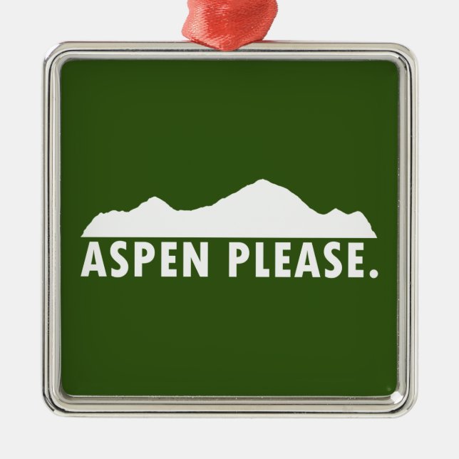 Aspen Please Metal Ornament (Front)