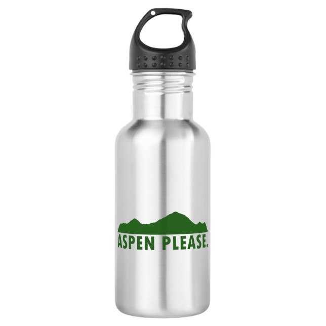 Aspen Please Stainless Steel Water Bottle (Front)