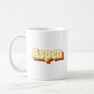 Aspen Retro Vintage Text Coffee Mug