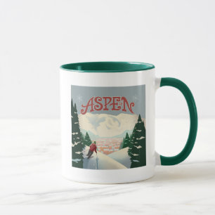 Aspen Skier Colorado Mug