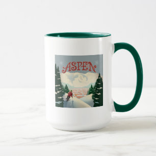 Aspen Skier Colorado Mug