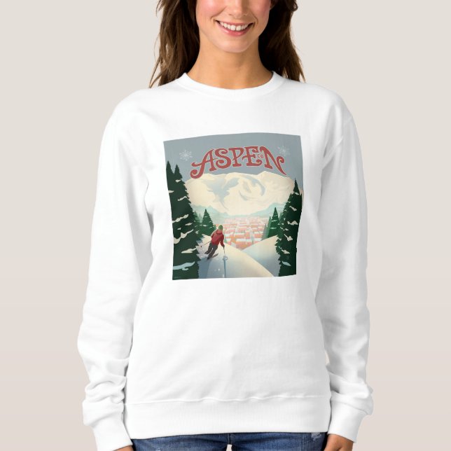 Aspen Skier | Colorado Sweatshirt (Front)
