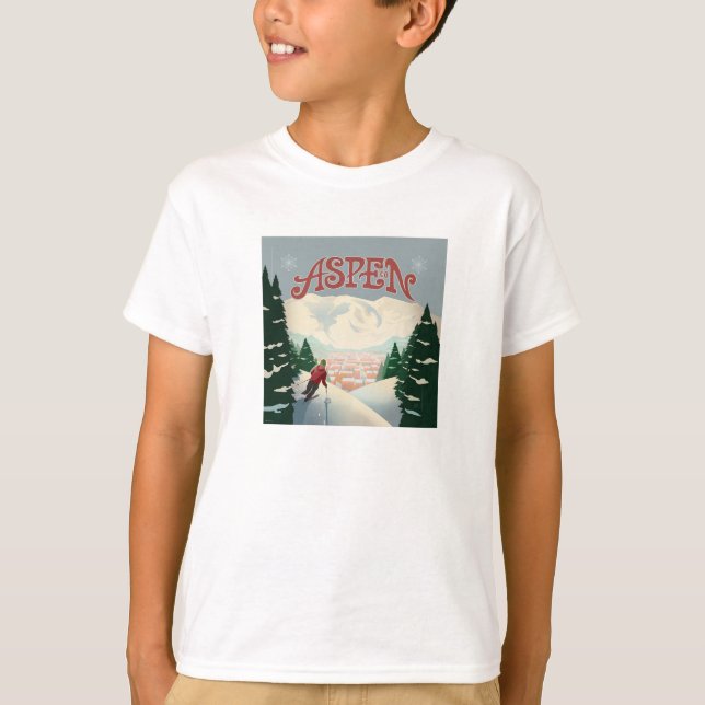 Aspen Skier | Colorado T-Shirt (Front)