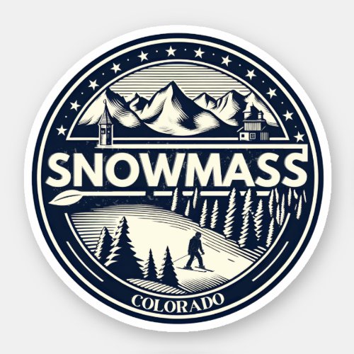 Aspen Snowmass  Colorado Ski Snowboard gifts Sticker