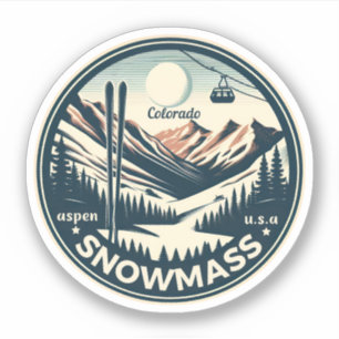 Aspen Snowmass Colorado Ski, Snowboard gifts Sticker