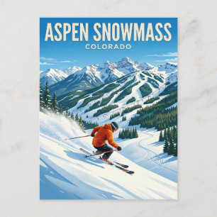 Aspen Snowmass Ski Area Colorado Postcard