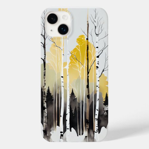 Aspen tree forest in winter Case_Mate iPhone 14 plus case