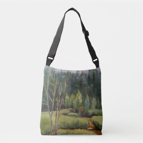 Aspen Tree in Boreal Forest Crossbody Bag