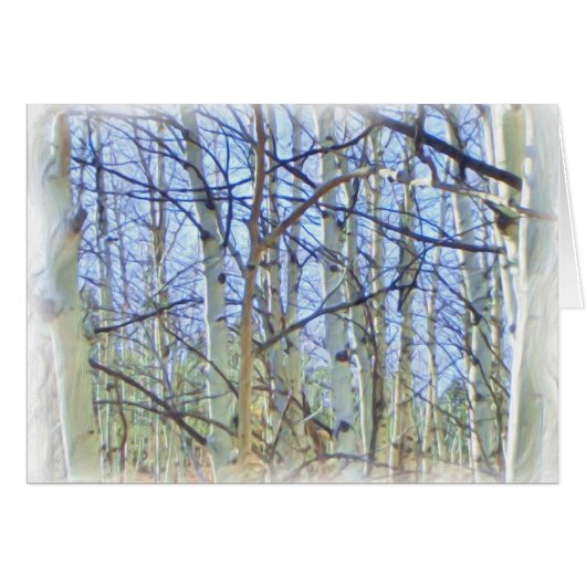 Aspen trees greeting card (Front Horizontal)