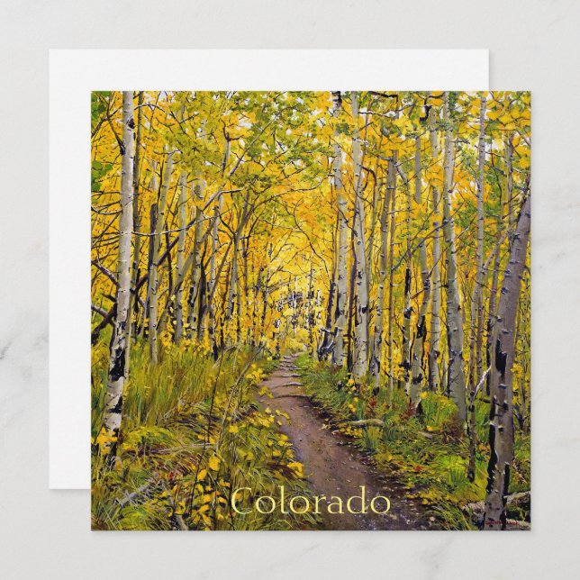 Aspen Trees In Fall Card (Front/Back)