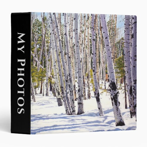 Aspen Trees in the Forest 3 Ring Binder