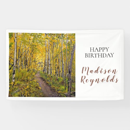 Aspen Trees in the Forest Banner