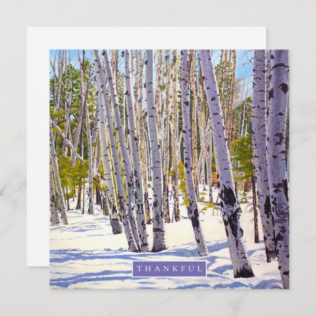 Aspen Trees in the Forest Holiday Card (Front/Back)
