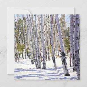 Aspen Trees in the Forest Invitation