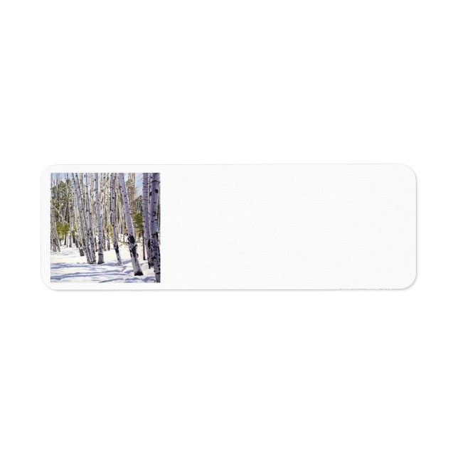 Aspen Trees in the Forest Label (Front)