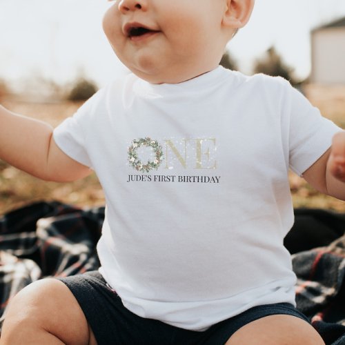 ASPEN Winter ONEderland First Birthday Infant Shir Baby T_Shirt