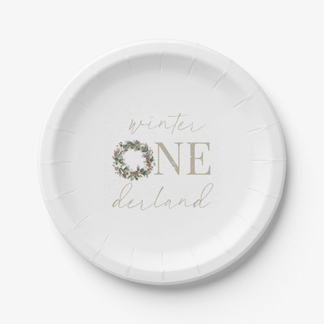 ASPEN Winter ONEderland Paper Tableware Plates (Front)