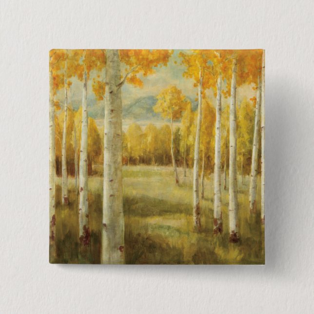 Aspens in Autumn Button (Front)