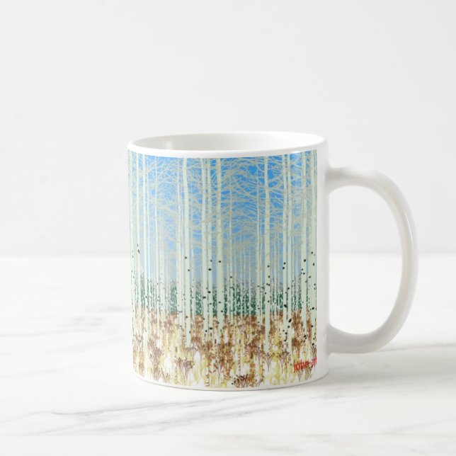 aspens in winter coffee mug (Right)