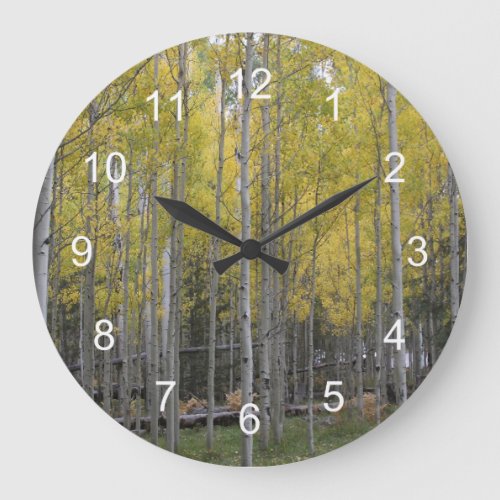 Aspens yellow glow large clock