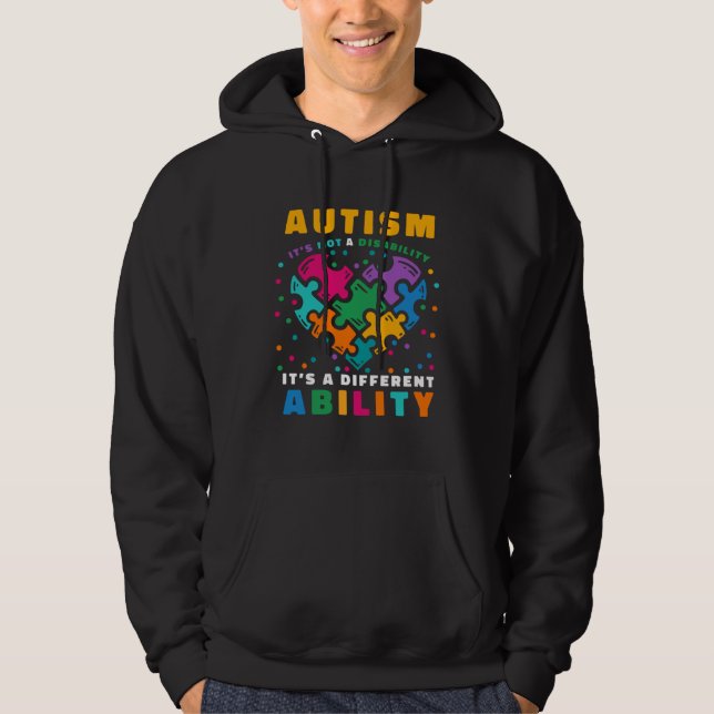 Asperger Syndrome Awareness for Mom Dad Aunt with  Hoodie (Front)