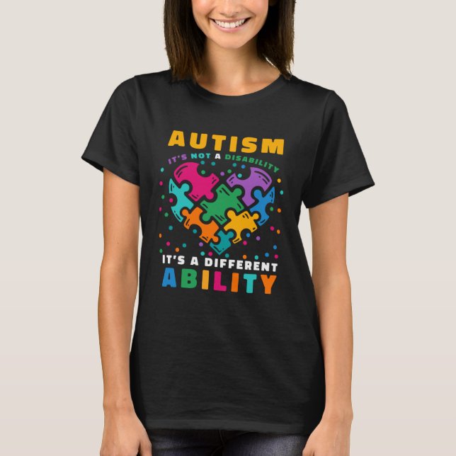 Asperger Syndrome Awareness for Mom Dad Aunt with  T-Shirt (Front)