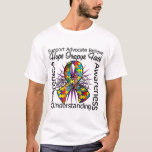 Asperger Syndrome Inspirations Spiral Ribbon T-Shirt