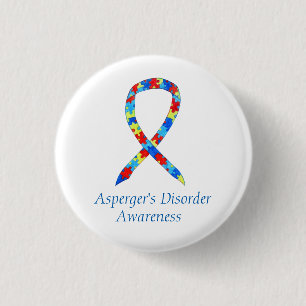 Asperger's Disorder Custom Ribbon  Art Pins