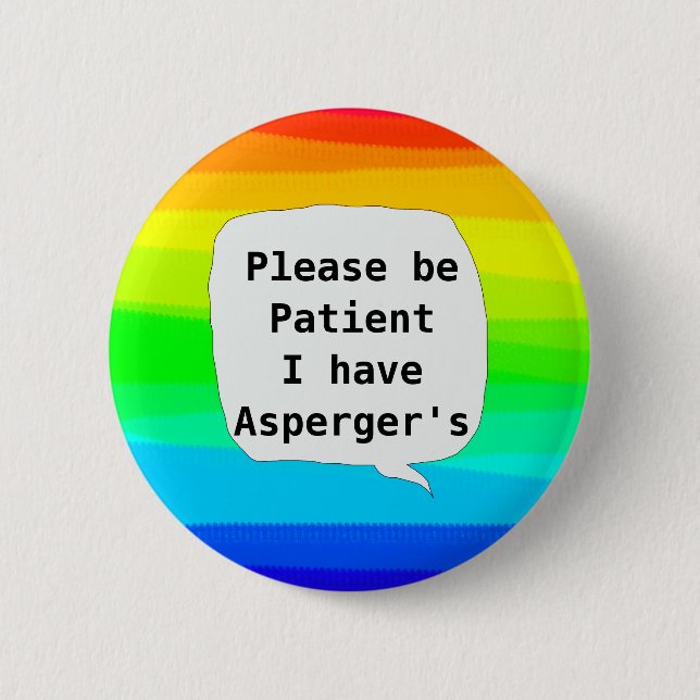 Asperger's syndrome autistic spectrum button (Front)