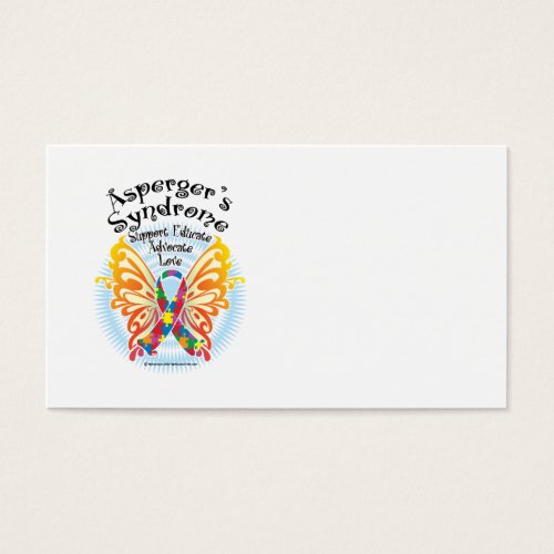 Asperger's Syndrome Butterfly 3 Business Cards