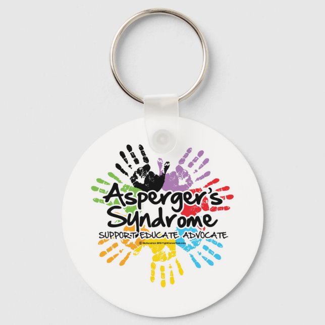 Asperger's Syndrome Handprint Keychain (Front)
