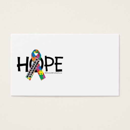 Customizable Asperger's Syndrome Hope Business Cards