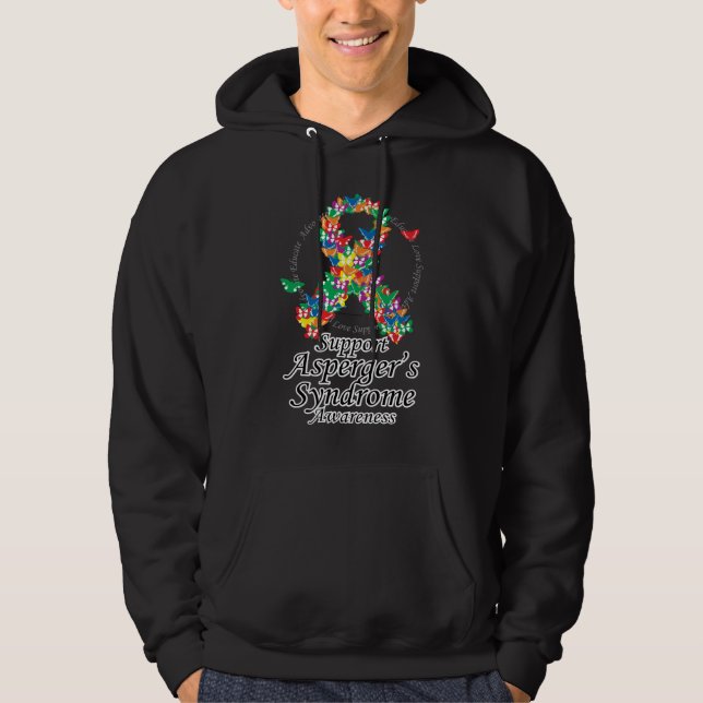 Asperger's Syndrome Ribbon of Butterflies Hoodie (Front)