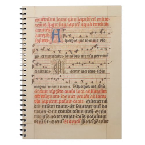 Asperges me _ Gregoriant Chant Medieval Manuscript Notebook