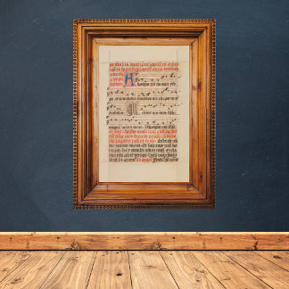 Asperges me Gregoriant Chant Medieval Manuscript Poster