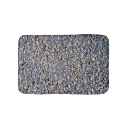 Asphalt and pebbles texture bathroom mat