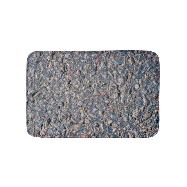 Asphalt and pebbles texture bathroom mat | Zazzle