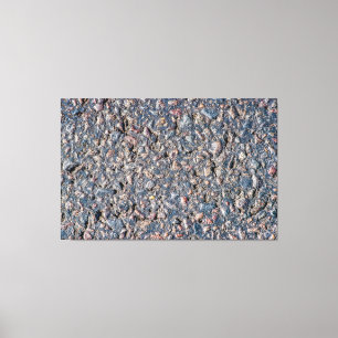 Asphalt and pebbles texture canvas print