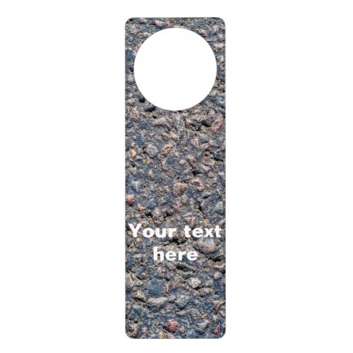 Asphalt and pebbles texture door hanger